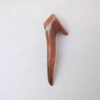 DSCN3290 Scottish Roe Buck Antler Kilt Pin with Burr Wych Elm