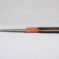 DSCN3365 Damascus Steel Sgian Dubh in African Blackwood and Burr Wych Elm Sapwood