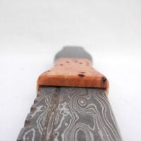 DSCN3368 Damascus Steel Sgian Dubh in African Blackwood and Burr Wych Elm Sapwood