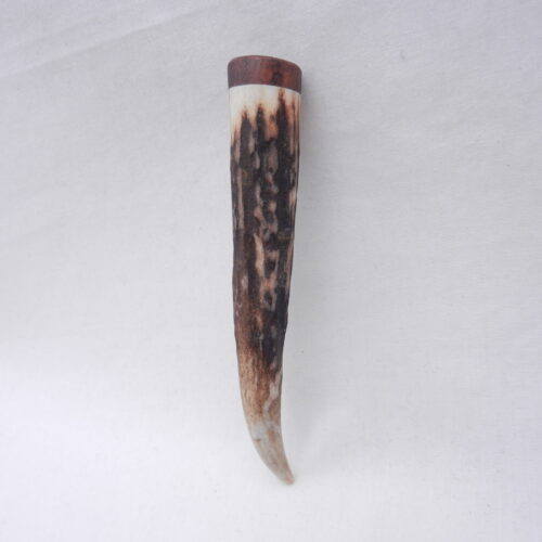 DSCN3978 Scottish Red Deer Antler Kilt Pin with Surinese Snakewood