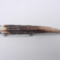 DSCN3980 Scottish Red Deer Antler Kilt Pin with Surinese Snakewood