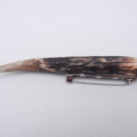 DSCN3981 Scottish Red Deer Antler Kilt Pin with Surinese Snakewood