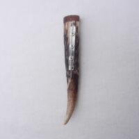 DSCN3982 Scottish Red Deer Antler Kilt Pin with Surinese Snakewood