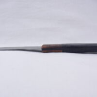 DSCN3384 Bog Oak and Desert Ironwood Burr Damascus Steel Sgian Brew