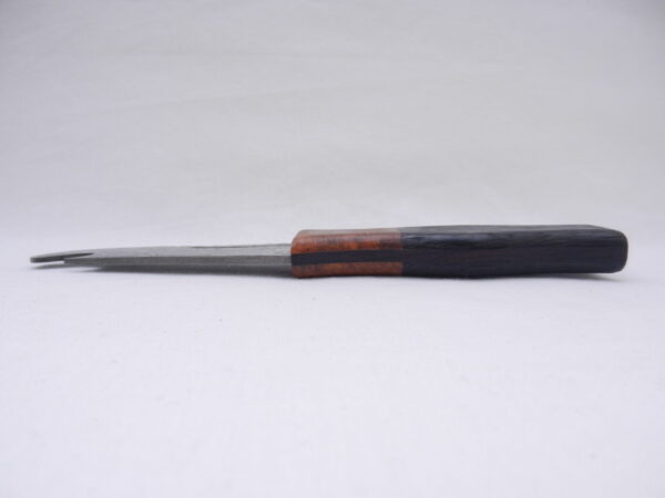 DSCN3391 Special Listing for Paul Stoneman - Bog Oak and Desert Ironwood Burr Damascus Steel Sgian Brew