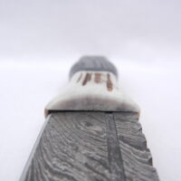 DSCN3408 Special listing for Laura - Scottish Bog Oak and Natural Antler Damascus Sgian Dubh - sharpened