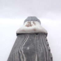 Scottish Bog Oak and Natural Antler Damascus Sgian Dubh
