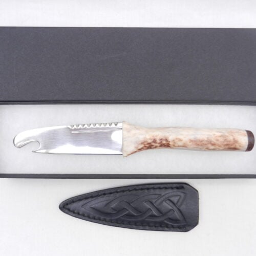Scottish Red Deer Antler and Snakewood Sgian Brew, Scottish gift, bottle opener