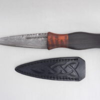 DSCN3504 Damascus Sgian Dubh in African Blackwood and Surinese Snakewood