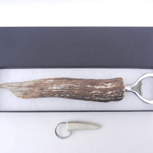 Scottish Red Deer Antler Bottle Opener with Keyring