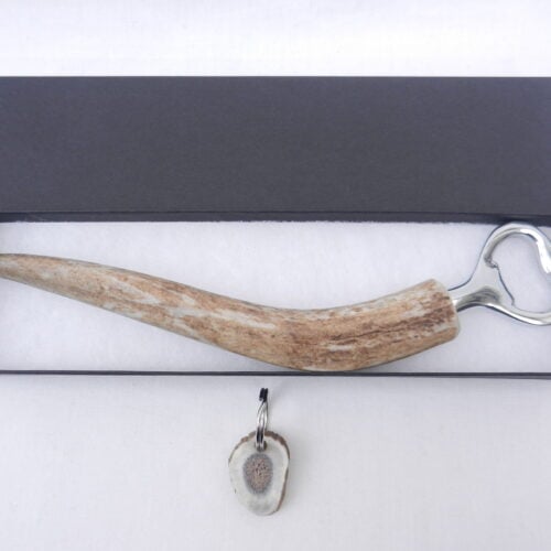 Scottish Red Deer Antler Bottle Opener with Keyring