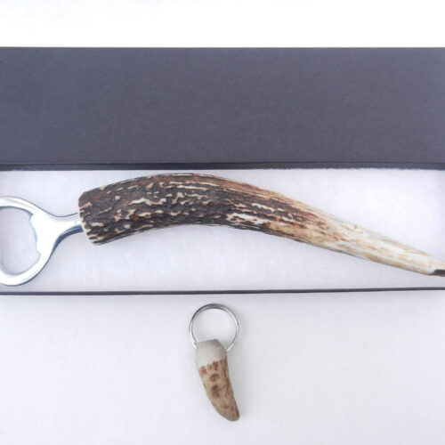 Scottish Red Deer Antler Bottle Opener with Keyring