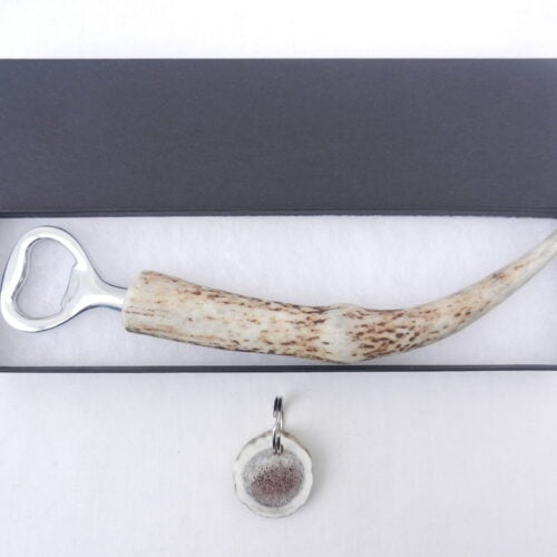 Scottish Red Deer Antler Bottle Opener with Keyring