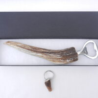 DSCN3540 Scottish Red Deer Antler Bottle Opener with Keyring