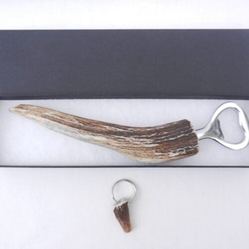 Scottish Red Deer Antler Bottle Opener with Keyring