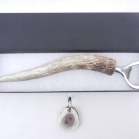 DSCN3546 Scottish Red Deer Antler Bottle Opener with Keyring