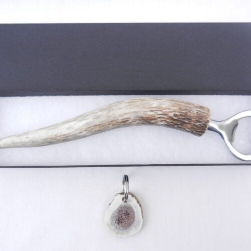 Scottish Red Deer Antler Bottle Opener with Keyring