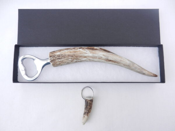 Scottish Red Deer Antler Bottle Opener with Keyring