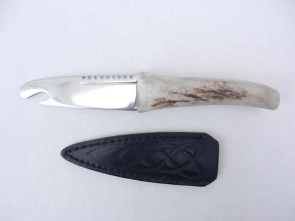 DSCN3565 Natural Sgian Brew in Red Deer Stag Antler with Wych Elm centre