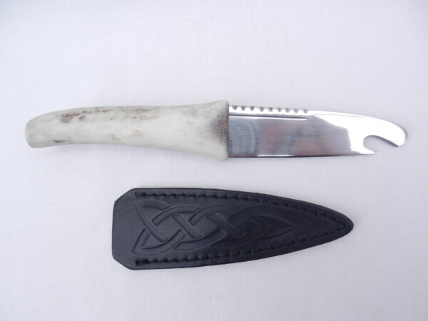 DSCN3566 Natural Sgian Brew in Red Deer Stag Antler with Wych Elm centre