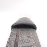 Damascus Steel Sgian Dubh in Red Deer Stag Antler and African Blackwood, Scottish gift, antler gift, wedding gift, groom gift, mens gift
