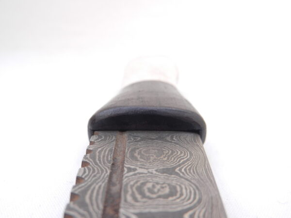 Damascus Steel Sgian Dubh in Red Deer Stag Antler and African Blackwood, Scottish gift, antler gift, wedding gift, groom gift, mens gift