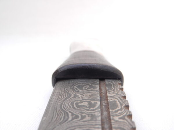 Damascus Steel Sgian Dubh in Red Deer Stag Antler and African Blackwood, Scottish gift, antler gift, wedding gift, groom gift, mens gift