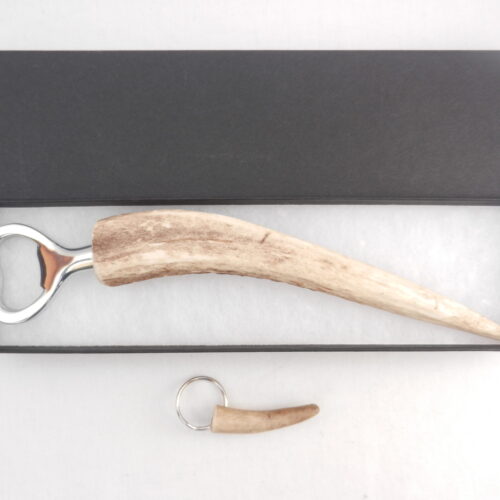 DSCN4057 Scottish Red Deer Antler Bottle Opener with Antler key ring, Scottish gift, antler gift