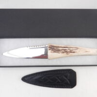 DSCN4116 Natural Sgian Dubh in Scottish Red Deer Antler with Wych Elm centre