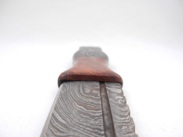 DSCN4100 Bog Oak and Desert Ironwood Burr Damascus Steel Sgian Dubh- sharpened, scottish knife, wedding gift