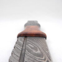 DSCN4101 Bog Oak and Desert Ironwood Burr Damascus Steel Sgian Dubh- sharpened, scottish knife, wedding gift