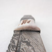 DSCN4208 Scottish Bog Oak and Natural Antler Damascus Sgian Dubh, scottish knife, scottish gift, wedding gift