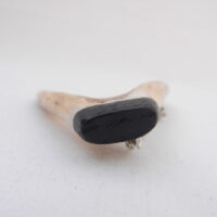 Scottish Roe Buck Antler Kilt Pin with Bog Oak