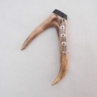 Scottish Roe Buck Antler Kilt Pin with Bog Oak