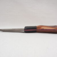 DSCN4191 Natural Blackthorn Damascus Sgian Brew with local Bog Oak and Brazilian Purpleheart centre