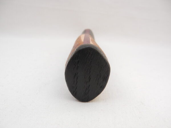 DSCN4192 Natural Blackthorn Damascus Sgian Brew with local Bog Oak and Brazilian Purpleheart centre