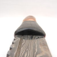 DSCN4193 Natural Blackthorn Damascus Sgian Brew with local Bog Oak and Brazilian Purpleheart centre