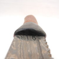 DSCN4194 Natural Blackthorn Damascus Sgian Brew with local Bog Oak and Brazilian Purpleheart centre